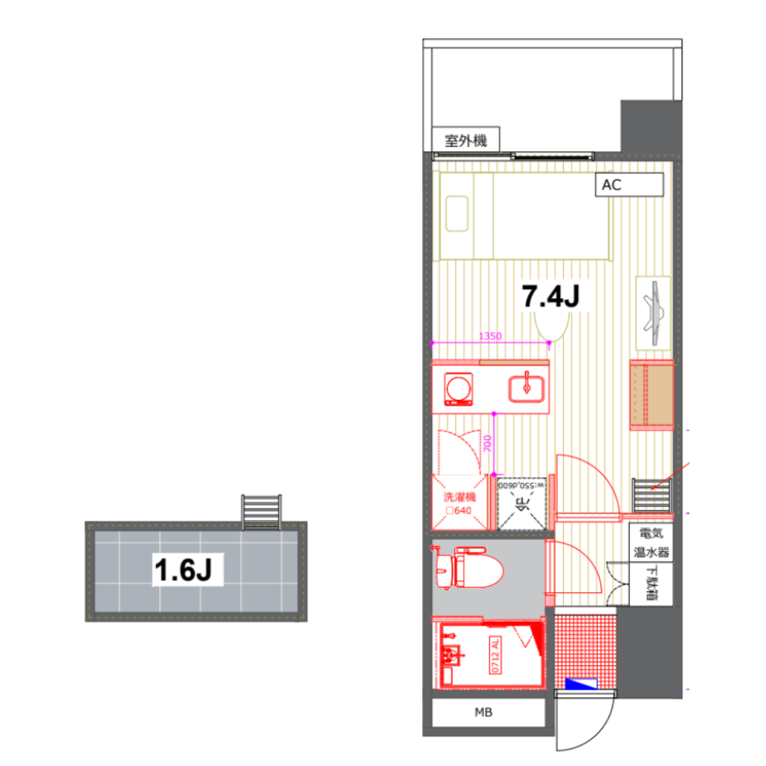 リノベーション後の間取りです。